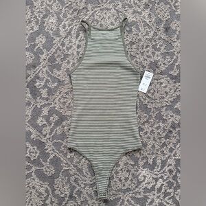 NWT A&F Striped Bodysuit (M)